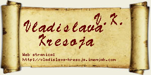 Vladislava Kresoja vizit kartica